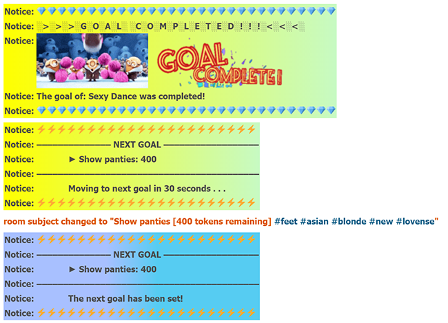 Chaturbate Tip Goal y Tip Multi-Goal aplicaciones