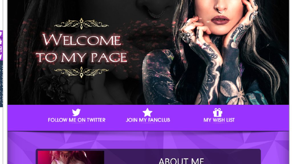 Cómo configurar un fondo de perfil y crear una biografía atractiva en Chaturbate - Ejemplo 1