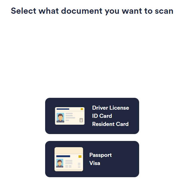 Registrar una cuenta de modelo webcam en Chaturbate seleccionar un documento para verificación