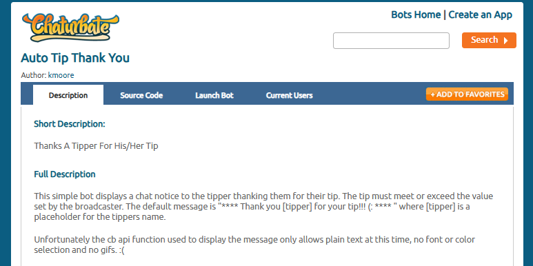Tabla de clasificación de propinas de Chaturabate y bots de agradecimiento con propinas automáticas